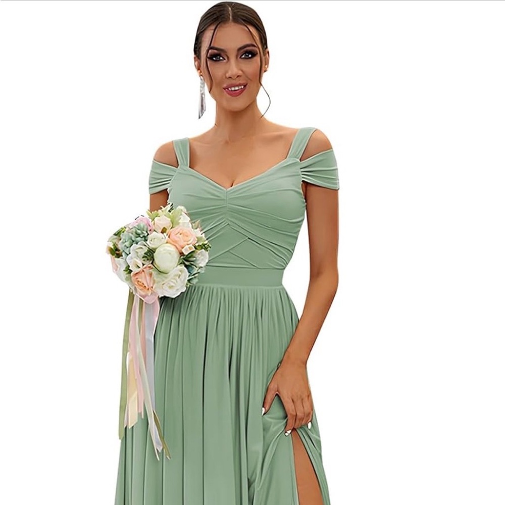 Sage green bridesmaids dress